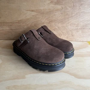 Dr Martens ZebZag Pantoletten Wolle Sherpa gefüttert Gr. 12 Herren NEU Braun Wildleder Schuhe - Bild 1 von 13