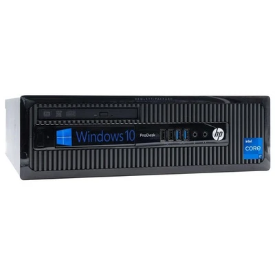 HP 400 G1 SFF I7 8gb 120gb Windows 10 Pro PC Rs232 Com Dvd-Rw CD _Refurbished - Image 1 of 4