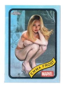 2025 Topps Marvel Chrome Emma Frost ARGENTO RIFRATTORE PARALLELO #147 X-MEN - Foto 1 di 1