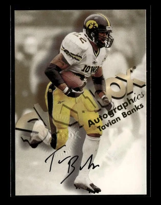 Tavian Banks 1998 Skybox Premium Autographics - Black Ink #NNO Auto - Image 1 of 2