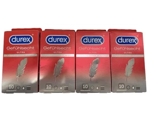 Durex Gefühlsecht Ultra Kondome, 4 x 10er Pack,  Naturkautschuklatex/ Ultra dünn - Bild 1 von 2