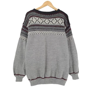 Damen Nordic Pullover Skandinavisch Norweger Vintage Warm Gestrickt Mi4 Größe L - Bild 1 von 6