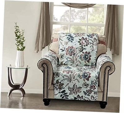  Linda Capa para Cadeira Acolchoada Flores Borgonha, 23" 23" Cadeira Pequena Verde - Imagem 1 de 4