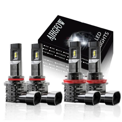 9005 H11 Kit de Faros LED Combo 4*Bombillas 6000K Luz Alta y Baja Super Blanco - Image 1 of 4