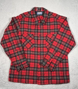 Vintage Pendleton Cluny Red Tartan Board Shirt Mens XL 100% Pure Virgin Wool USA - Picture 1 of 7
