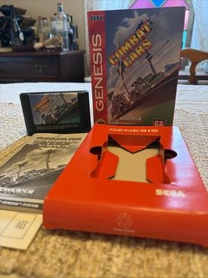 Combat Cars(世嘉 Genesis,1994)完整带纸板盒手册游戏推车 — 第 1/4 张图片