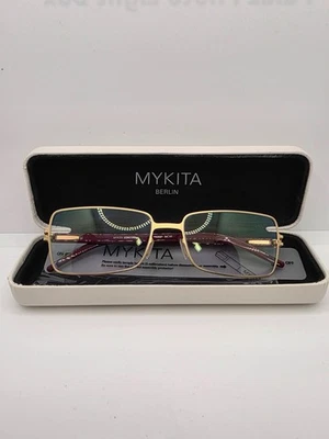 MYKITA Marcos Dorados Ligeros Auténticos Diseñadores Hechos a Mano en Alemania 54-17-135 Foto 1 de 4