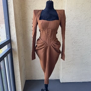 Donnee par Dieu Dusk Till Dawn' Bustier Kleid Gr. S in Schokolade Neu mit Etikett - Bild 1 von 14