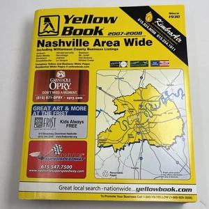 Guía telefónica libro amarillo Nashville Área 615 2007-2008 directorio Hendersonville - Imagen 1 de 18