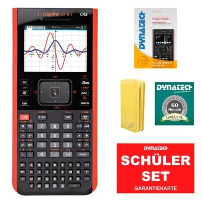 TEXAS INSTRUMENTS / DYNATECH Taschenrechner TI NSP CX II T CAS + Schutztasche + Handbuch + Garantie Set Gelb