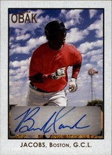 2010 TRISTAR Obak Autographs Brown #A19 Brandon Jacobs /75