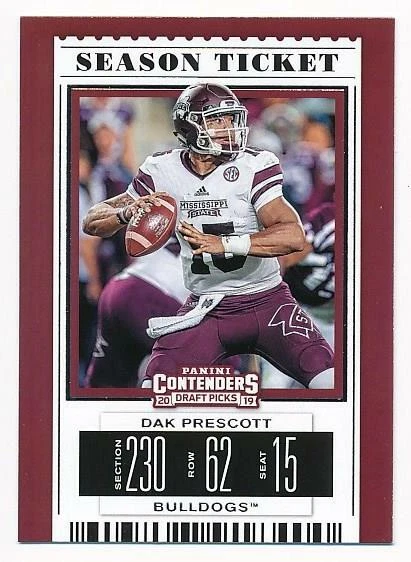 2019 Panini Contenders Draft Picks DAK PRESCOTT *Mississippi State  / Cowboys* - Image 1 of 1