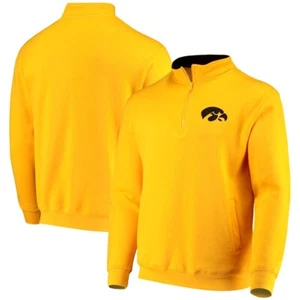 Men's Colosseum Gold Iowa Hawkeyes Tortugas Logo Quarter-Zip Jacket Size XXL New - Picture 1 of 4