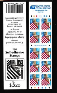 1995 Flag over Porch Sc 2920De mint booklet unfolded plate number V32111 - Picture 1 of 1