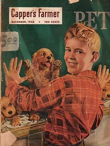 1946 Capper's Contadino Dicembre - Cocker Spaniel Cuccioli At The Pet Conservare - Picture 1 of 1