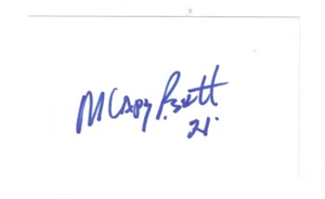 Autographed Signed CAMPY RUSSELL Basketball  3x5 Index Card  - w/COA - Picture 1 of 1