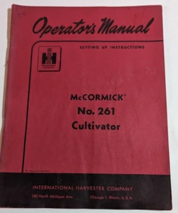 Cosechadora IH International McCormick No. Manual del propietario del cultivador 261 - Imagen 1 de 3