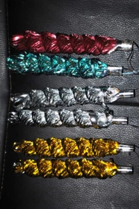 Neujahrsspielzeug. Weidengeflecht aus glänzendem Lametta - Vintage UdSSR - Bild 1 von 4