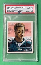 2009 TOPPS NATIONAL CHICLE TOM BRADY MINI BAZOOKA BACK #C199 PSA 10 PATRIOTS