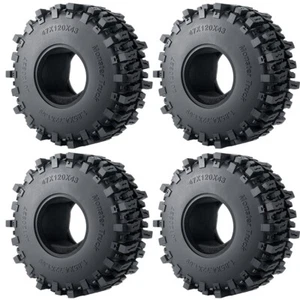 4PCS 125MM 2.2'' Rubber Tyres Tires 1.9'' 120MM Tires for 1:10 RC Crawler Car - Picture 1 of 14