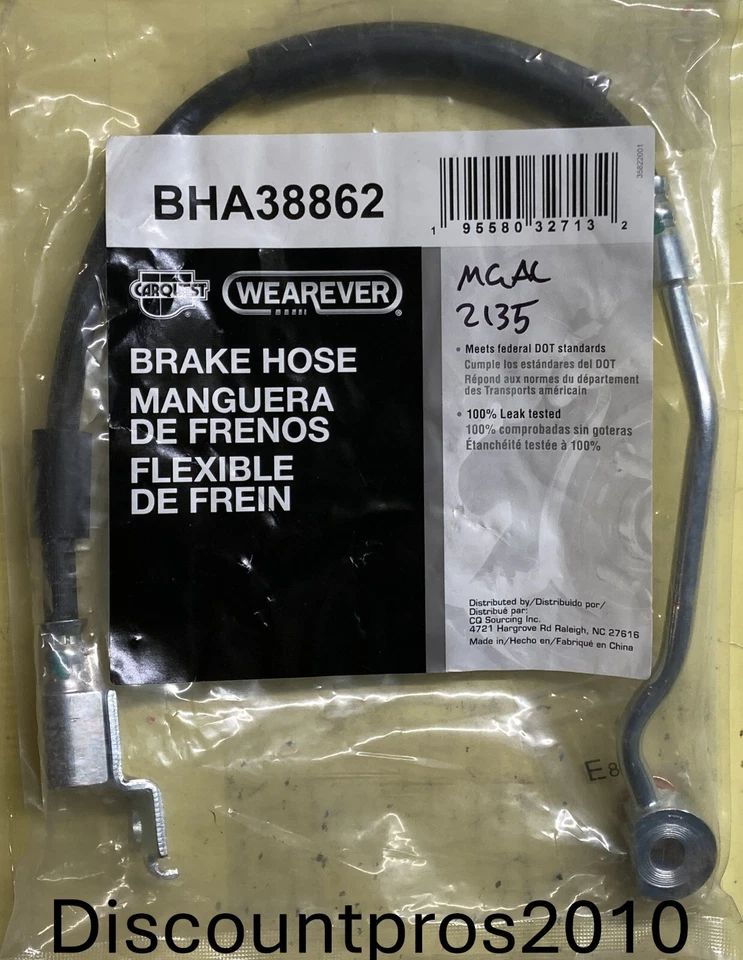 Manguera hidráulica freno delantero izquierdo Jeep Wrangler 1990-1995 Carquest BHA38862 Foto 1 de 1