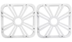2) Kicker 11L712GLW 12" White Grilles w/LEDs For SoloBaric 11S12L7 Subwoofers - Picture 1 of 10