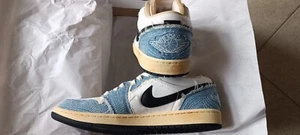 Air Jordan 1 Low WRMK "Sashiko Denim" JORDAN FN7670-493 - Foto 1 di 8