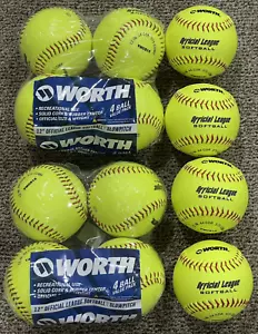 Dozen - Worth Slow Pitch Softball 12 Inch Official Softball League New Sealed - Picture 1 of 1