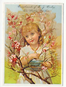 Tarjeta comercial victoriana T J Cooley Peoples Clothiers Westfield Massachusetts - Imagen 1 de 2