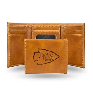 Kansas City Chiefs Tri-Fold Wallet, NFL Trifold Laser Engraved - Picture 1 of 1