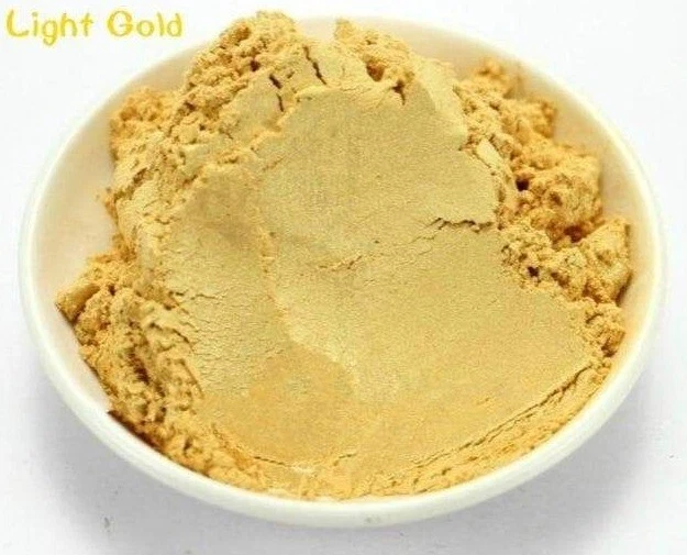 Natural Light Gold Mica Powder Pigments, 5-100g Candle Bath Bombs Cosmetic Soap - Image 1 of 1