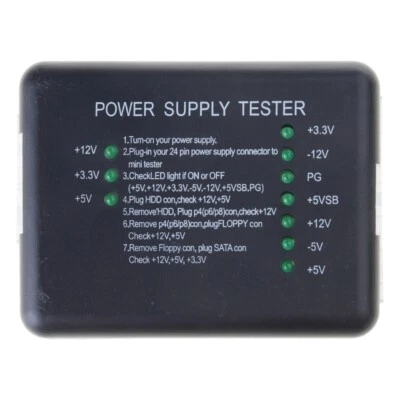 PC Computer Power Supply Test Tools 20/24 Pin HDD Power Supply Tester Tool - Bild 1 von 4