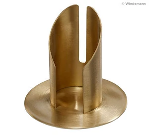 Portacandele oro per candele Ø50 mm 5 cm candele di avviamento candele da altare opaco spazzolato - Foto 1 di 3
