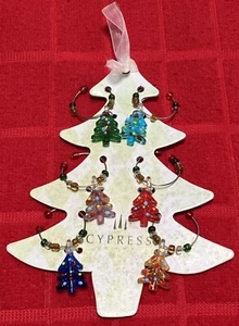 JUEGO DE DIJES DE COPA DE VINO DE ÁRBOL DE NAVIDAD/VACACIONES-6 - Imagen 1 de 17