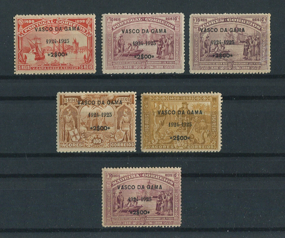 Portugal 1926 VASCO DA GAMA #360A/360F complete set MH, FVF (read) - Image 1 of 1