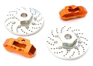 Realistic Alloy Rear Brake Disc for Traxxas 1/10 4-Tec 2.0 - Orange (2-Pack) - Picture 1 of 1