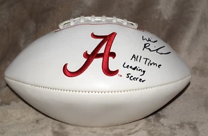 WILL RICHARD ALABAMA CRIMSON MAREA LOGO CALCIO FIRMATO CON COA - Foto 1 di 5
