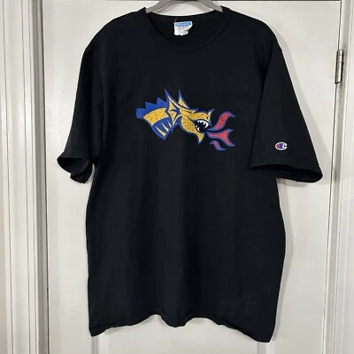 Camiseta Vintage Champion Drexel University Dragons Algodón Pesado Negra En muy buena condición Foto 1 de 4