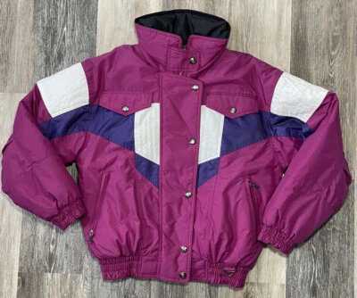 Chaqueta de esquí ST JOHN’S BAY para mujer talla mediana vintage bloques de colores cremallera completa Foto 1 de 4