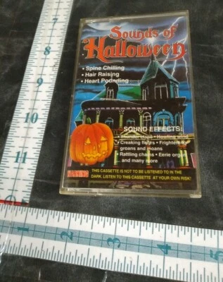 SOUNDS OF HALLOWEEN RARE VINTAGE ORIGINAL 1994 CLASSIC HOUSE OF HORRORS CASSETTE - Image 1 of 4