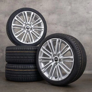Audi A4 S4 Felgen 19 Zoll 8W B9 Sommerräder 8W0601025BE silber glanzgedreht - Bild 1 von 5