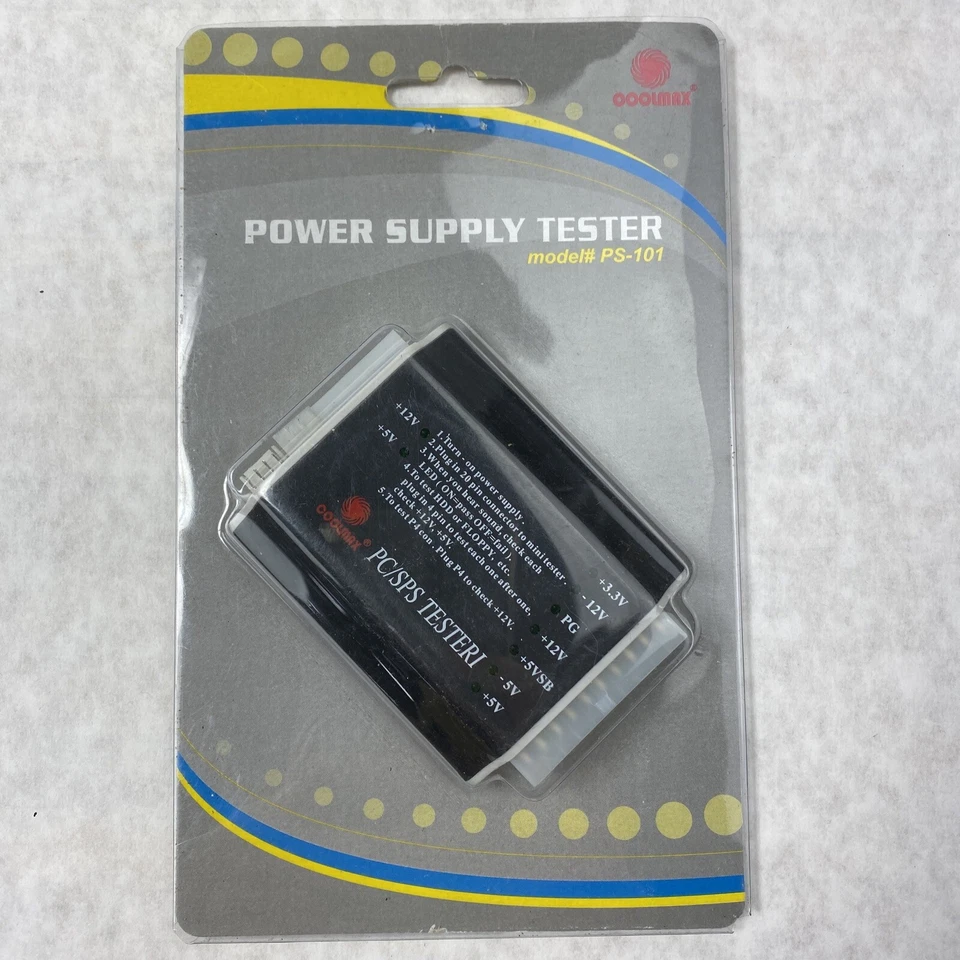 Coolmax PS-101 20 Pin Power Supply Tester - Image 1 of 4