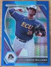 2021 Panini Prizm Draft Picks Blue Hyper & Carolina Gavin Williams Rookie #PDP23