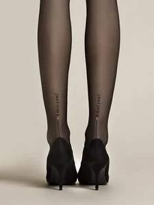 FiORE "I feel you" 20 DEN gemusterte Strumpfhose, black, Gr. IV (L), neu & OVP - Bild 1 von 7