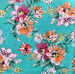 Zwei Papierservietten für Decoupage kostenloser Versand - SOMMER FRÜHLINGSBLUMEN BLUMEN - Bild 1 von 5