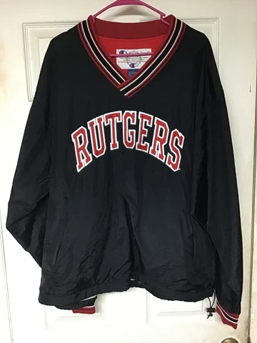 Rutger's Scarlet Knights NCAA Champion Men's Red/Black Pullover Size Large Cover