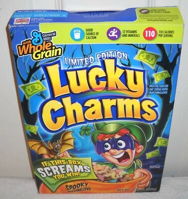 #11722 General Mills 2007 Lucky Charms Halloween cereal SOLO EN CAJA Foto 1 de 2