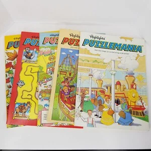 Highlights Puzzlemania Vintage 90s Kids Magazines Lot of 5 Activies Puzzles - Picture 1 of 12