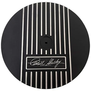 Ford Carroll Shelby Signature Air Cleaner Lid Kit - 14" Round - Finned - Black - Foto 1 di 7