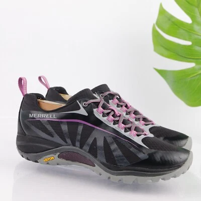 Zapato de Senderismo Merrell Siren Edge Talla 9.5 Negro Púrpura Atlético Trail Running Foto 1 de 4